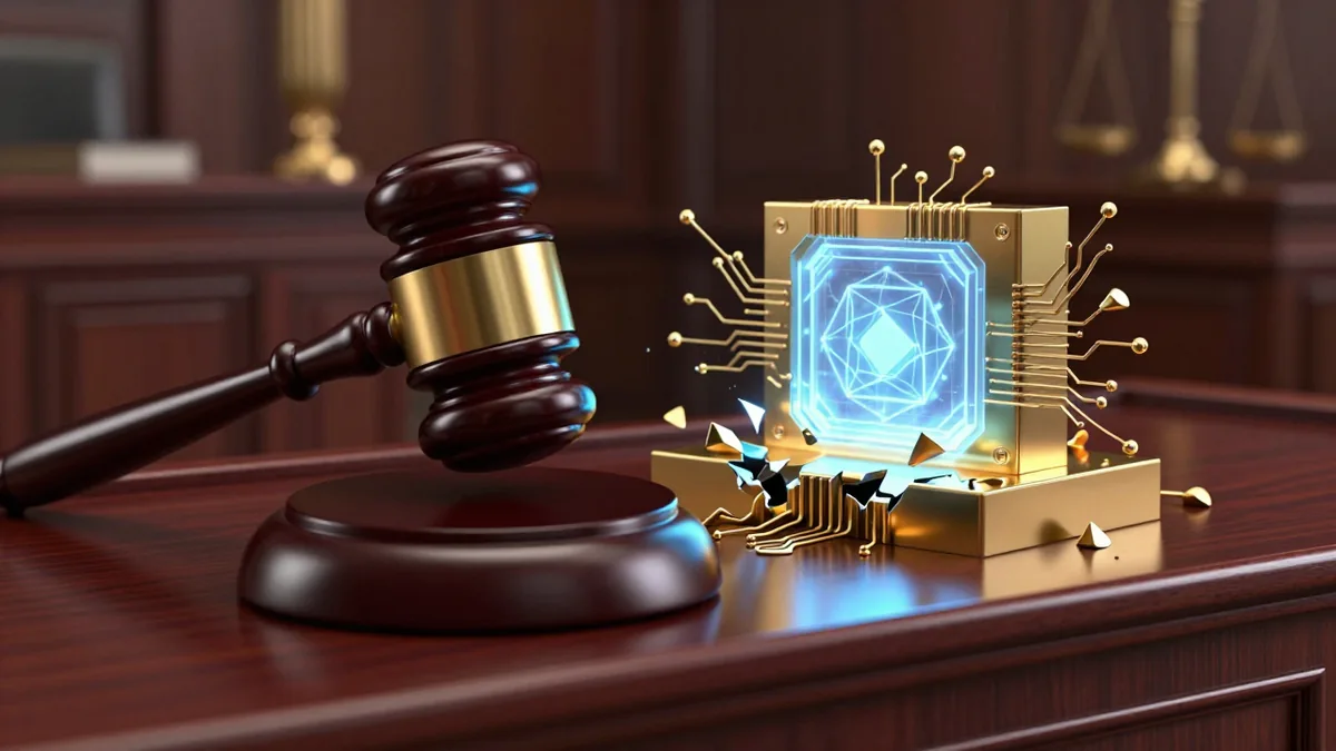 Editorial 3D concept art depicting autonomous AI financial agents bleeding funds from secure hardware wallets through glowing automated upselling loops.