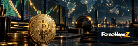 Bureau de trading multi-écrans affichant des graphiques de prix corrélés en temps réel de Bitcoin, Ethereum et des altcoins