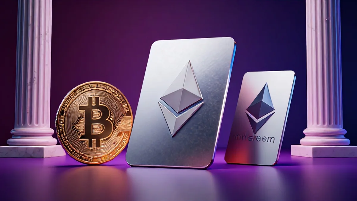 Digital visualization of stablecoin smart contracts locking digital assets on a high-security blockchain ledger