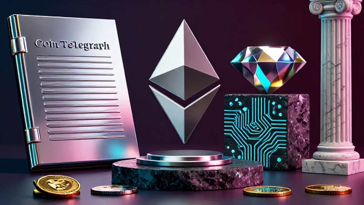 Corporate financial terminal glowing with green income metrics next to a downward trending Bitcoin asset graph in dark studio lighting.