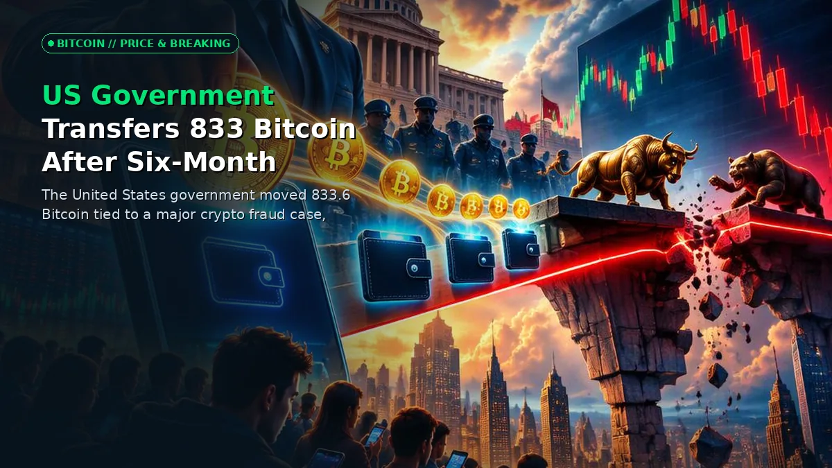 A massive digital Bitcoin emblem fracturing under heavy on-chain state wallet transfer streams against a dark red market liquidation backdrop