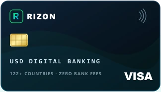 Rizon Visa Card 3D credit debit card